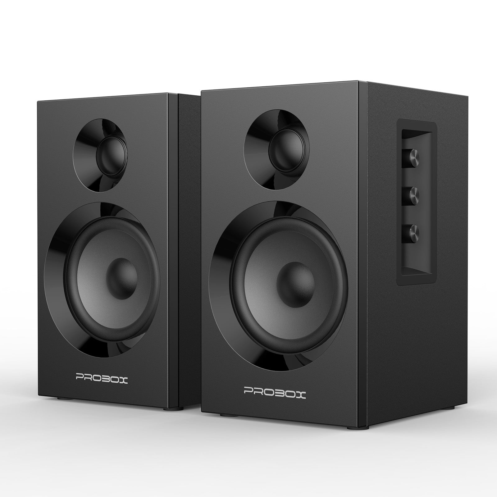 BT16 HiFi Bookshelf Speakers for Computer Gaming PC Speakers - Black