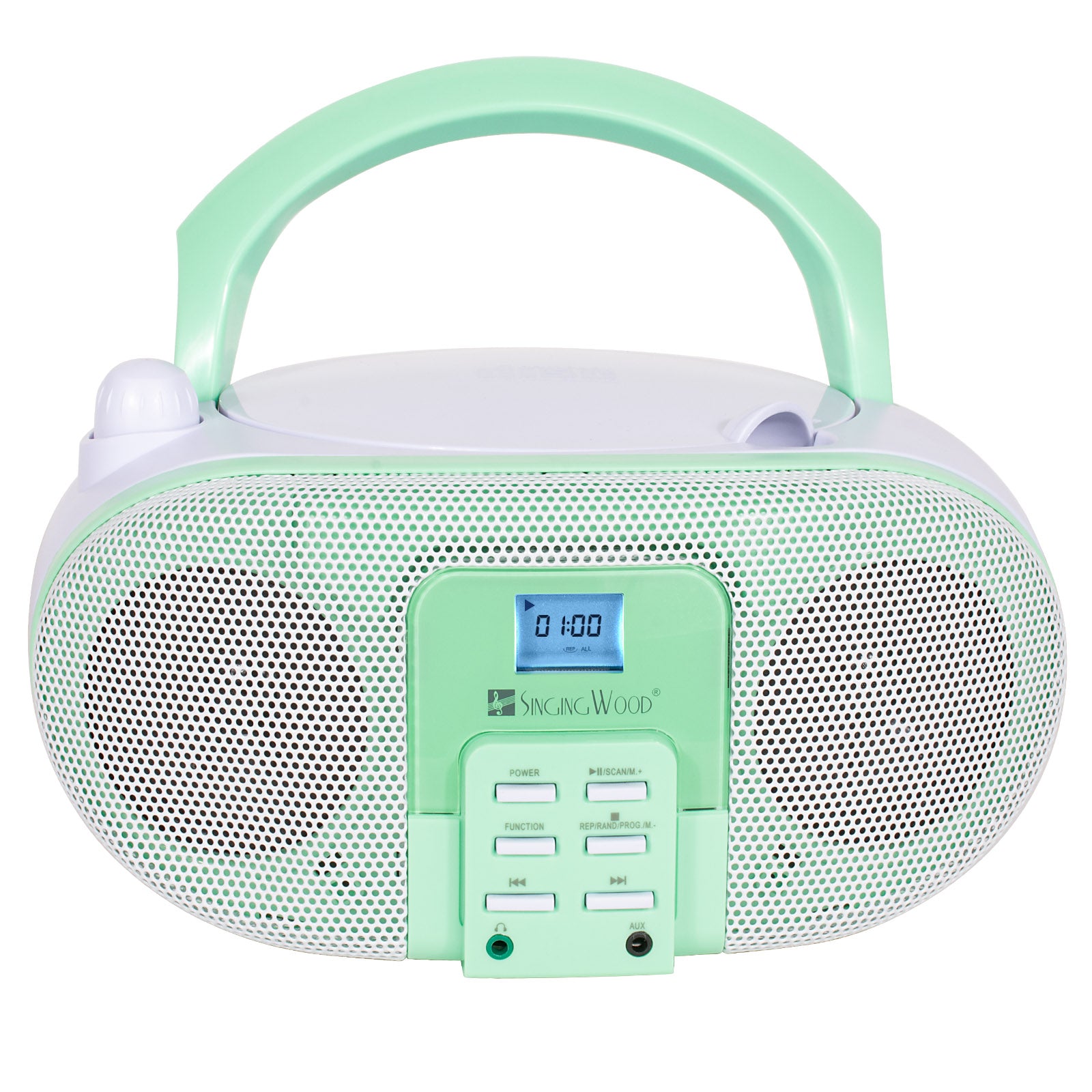SingingWood GC01 Macarons Series Portable CD Player Boombox - Pistachio