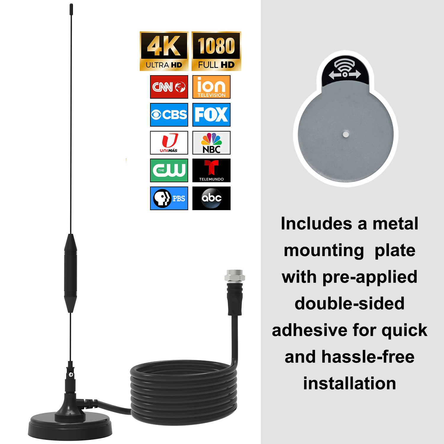 Digital TV Antenna for Smart TV - 200+ Mile