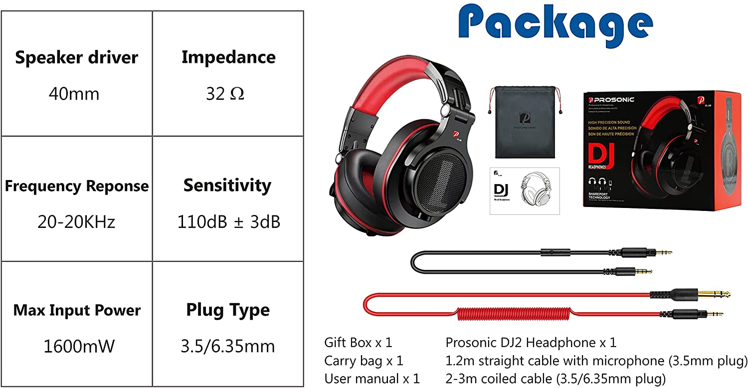 Prosonic DJ2G Over-Ear Headphone