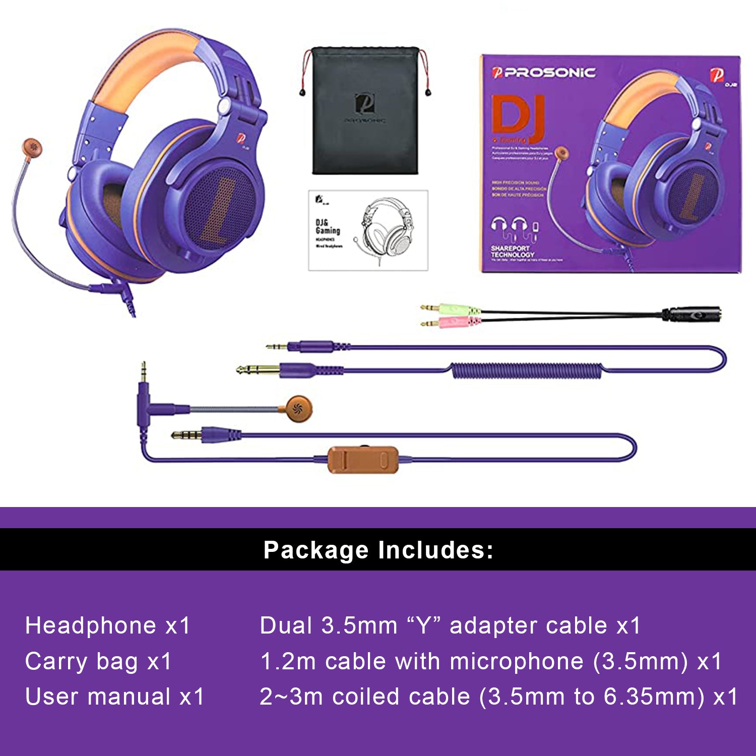 Prosonic DJ2KG Headsets with Boom Mic