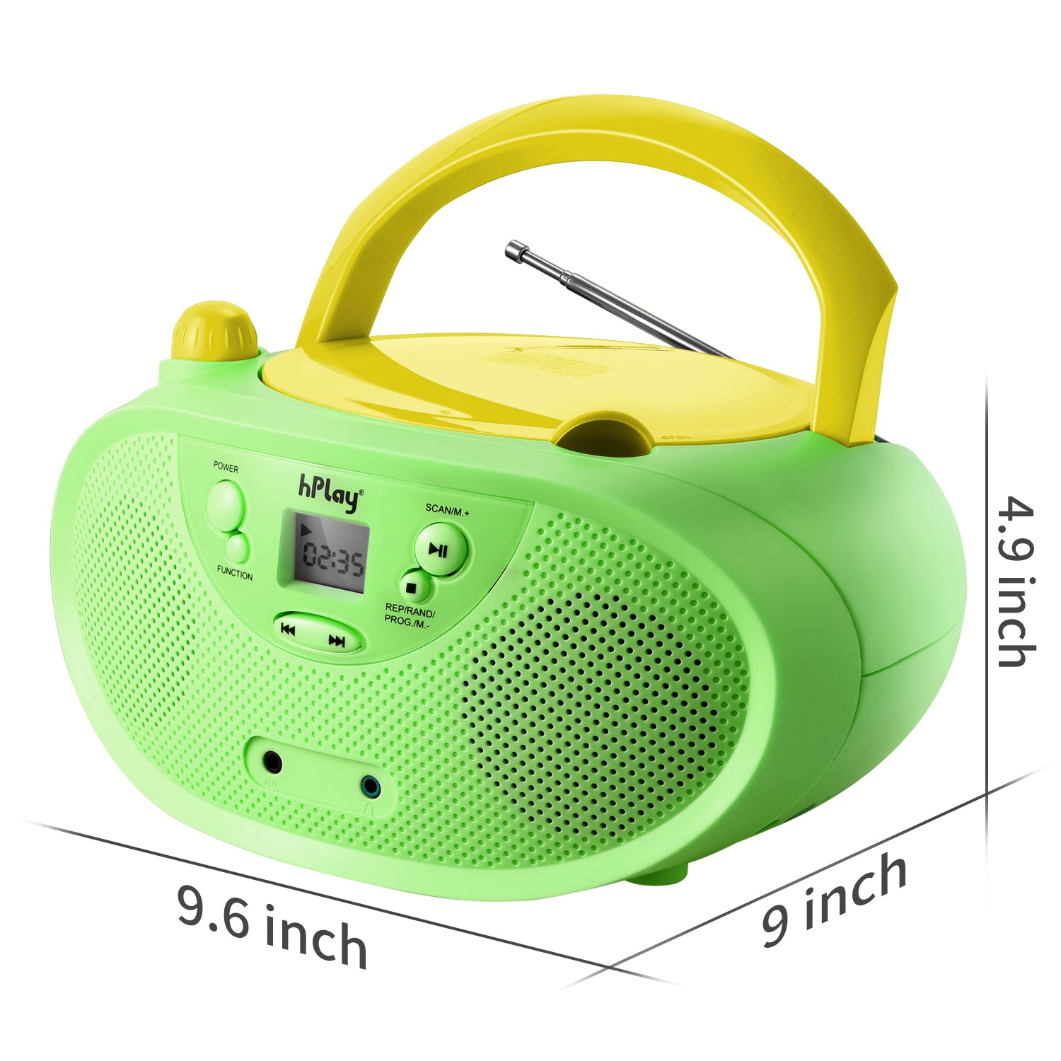 hPlay GC04 Portable CD/CD-R/CD-RW Boombox with AM FM Radio