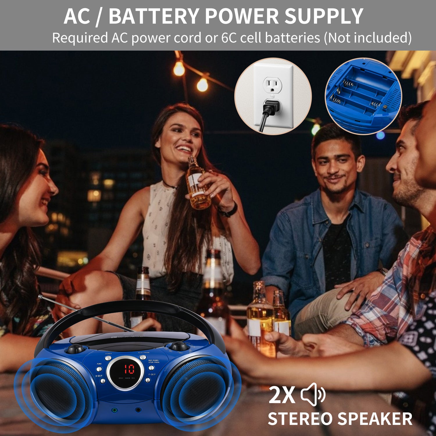 SBX030BT Boombox (Starlight Blue)