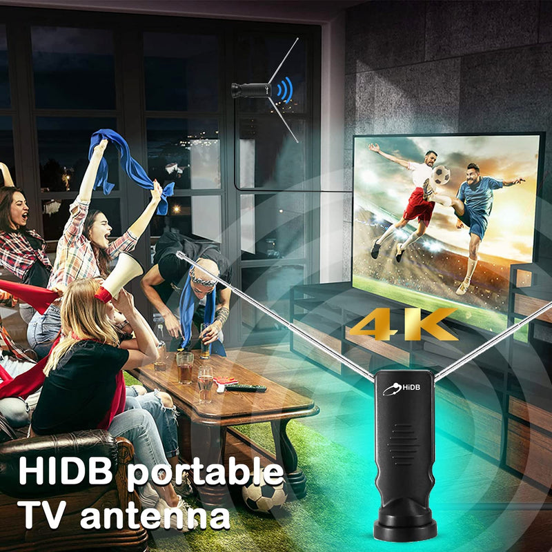 HIDB TV Antenna for Smart TV, Long Range Rabbit Ears Indoor TV Antenna