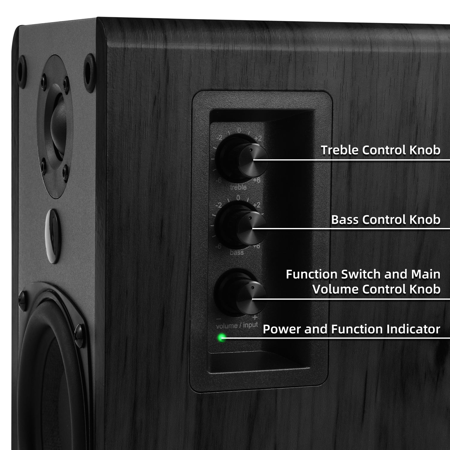 Singing Wood BT25 Active Bluetooth Bookshelf Speaker 80W - Black