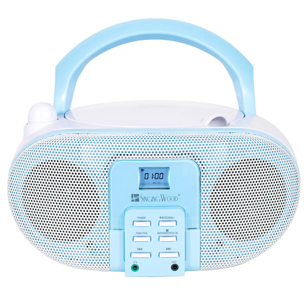 SingingWood GC01 Macarons Series Portable CD Player Boombox - Blueberry
