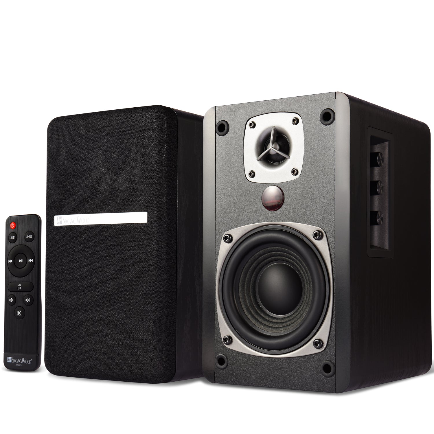 Singing Wood BT27 Powered Bluetooth Bookshelf Speaker - Black