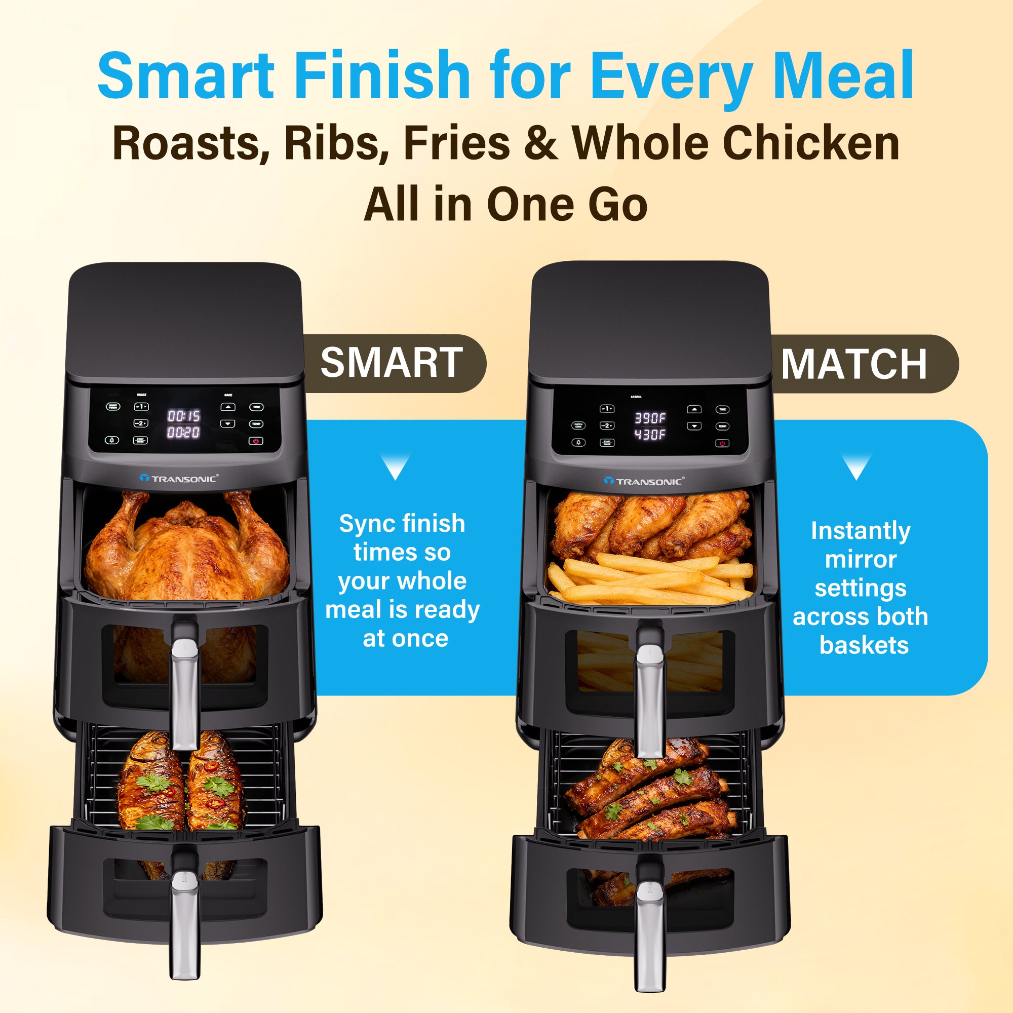 11QT Large Dual Basket Air FRyer