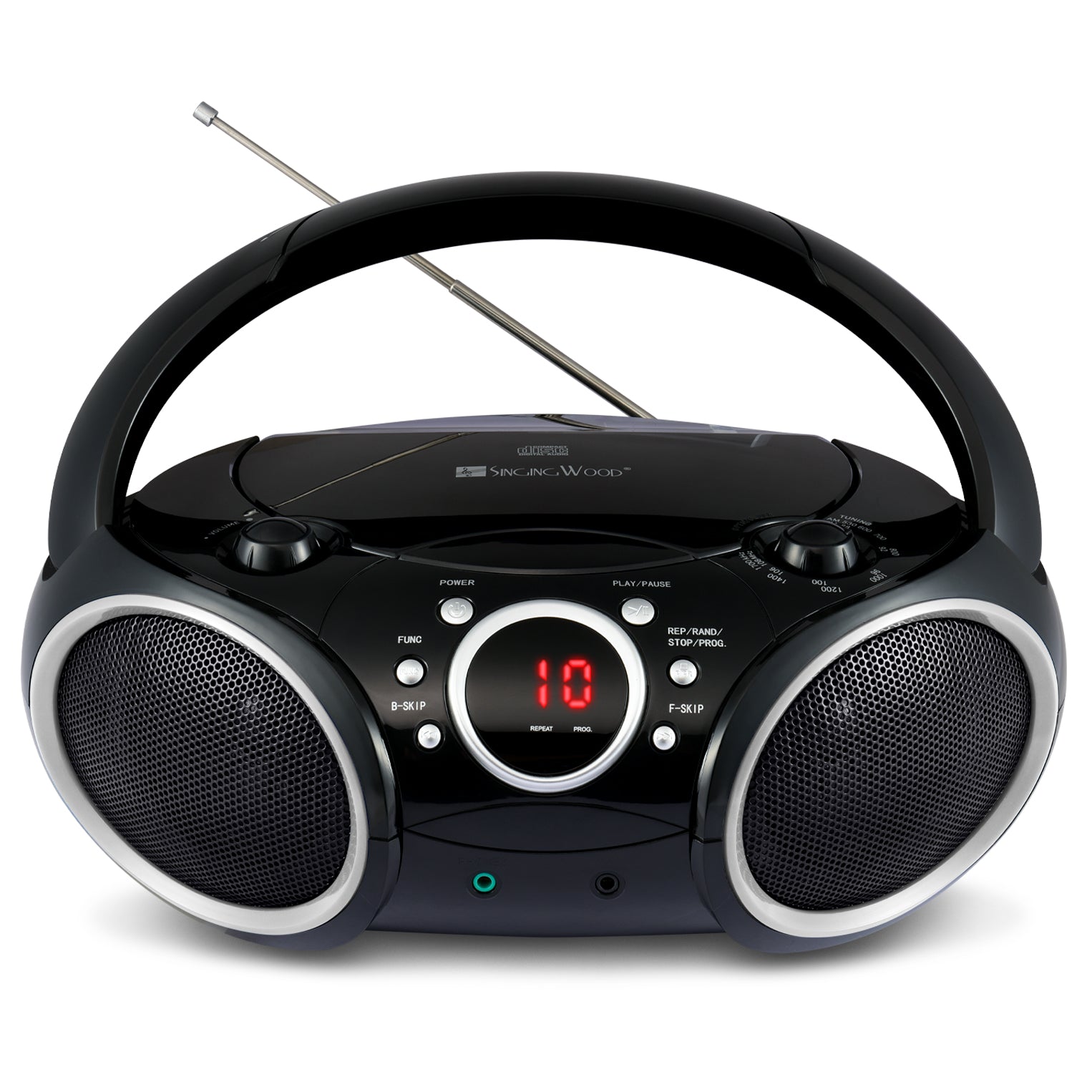 SBX030C Portable CD Player Boombox  (Grey Rims)