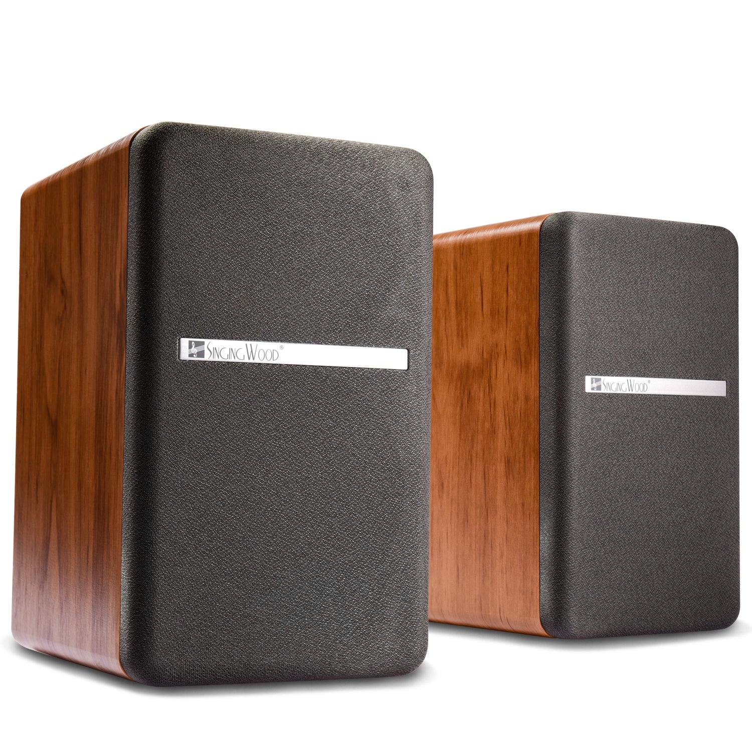 Singing Wood BT25 Active Bluetooth Bookshelf Speaker 80W- Beech Wood