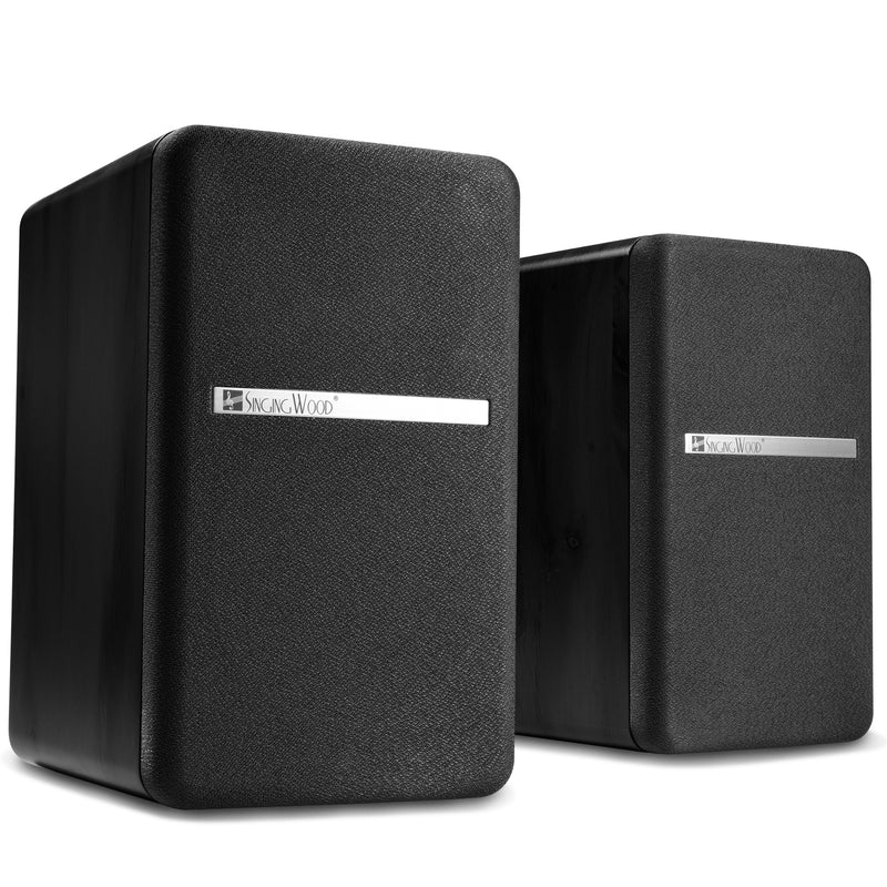 Singing Wood BT27 Powered Bluetooth Bookshelf Speaker - Black