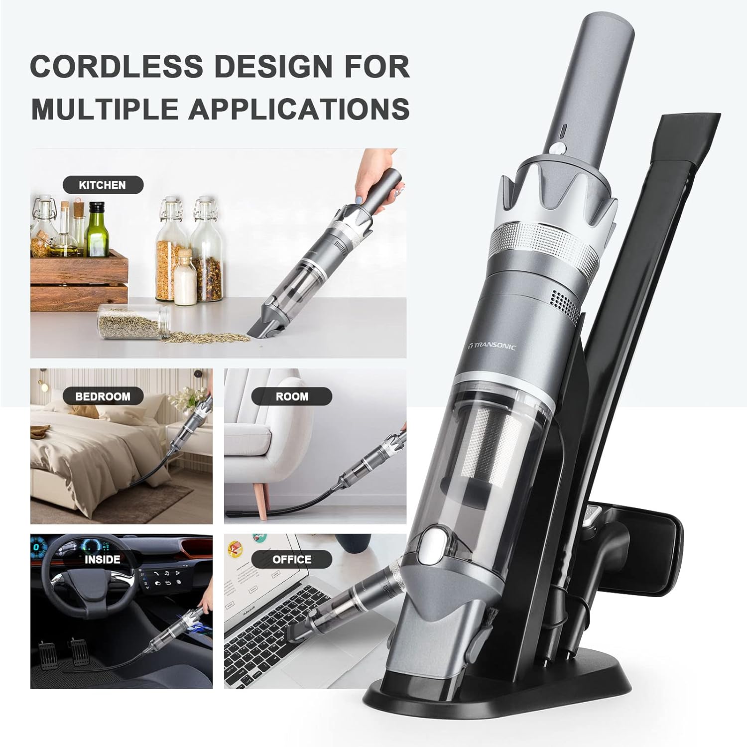 Transonic Handheld Vacuum Cordless Portable Vacuum Cleaner