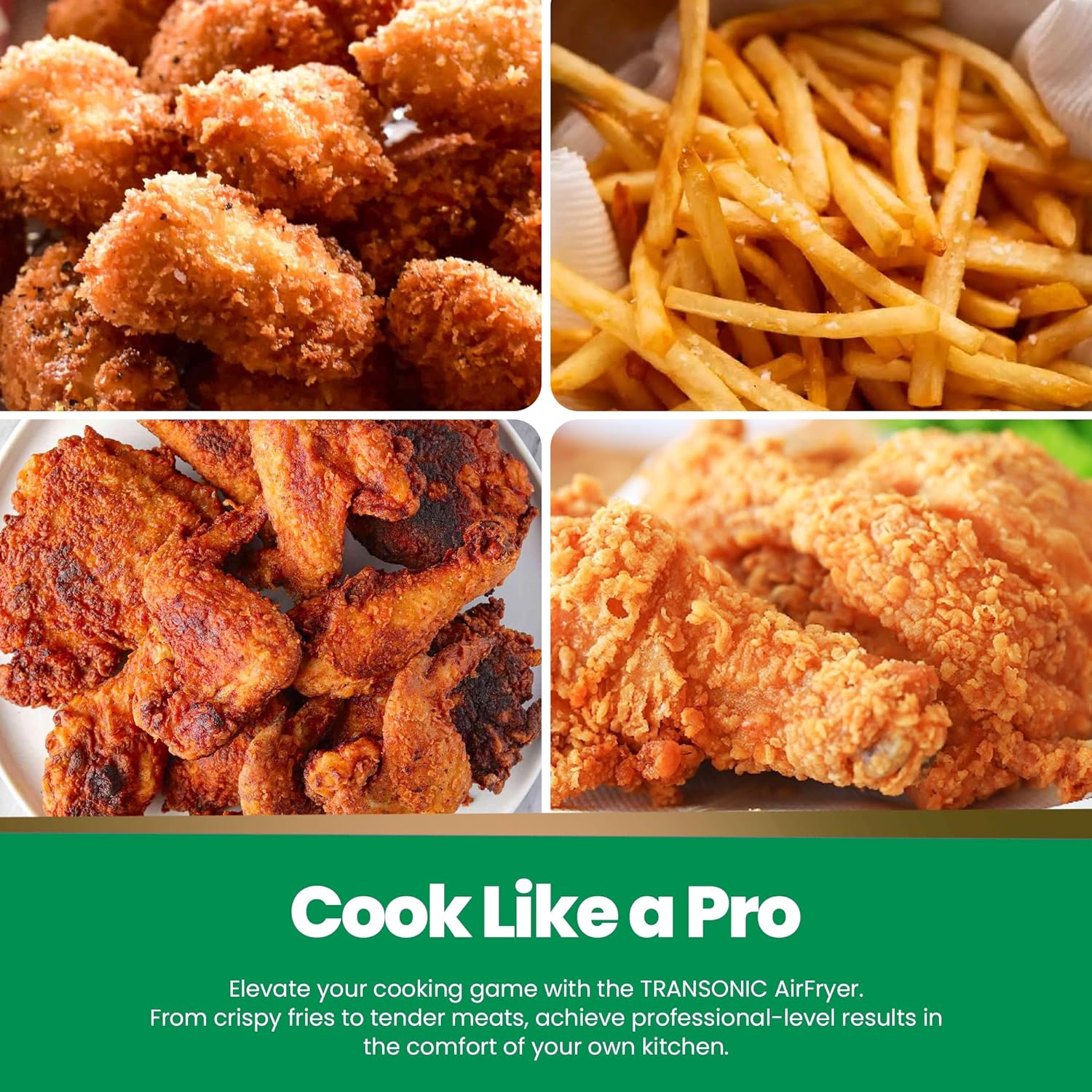 Transonic Glass Basket Air Fryer Oven, 3.5 Quart