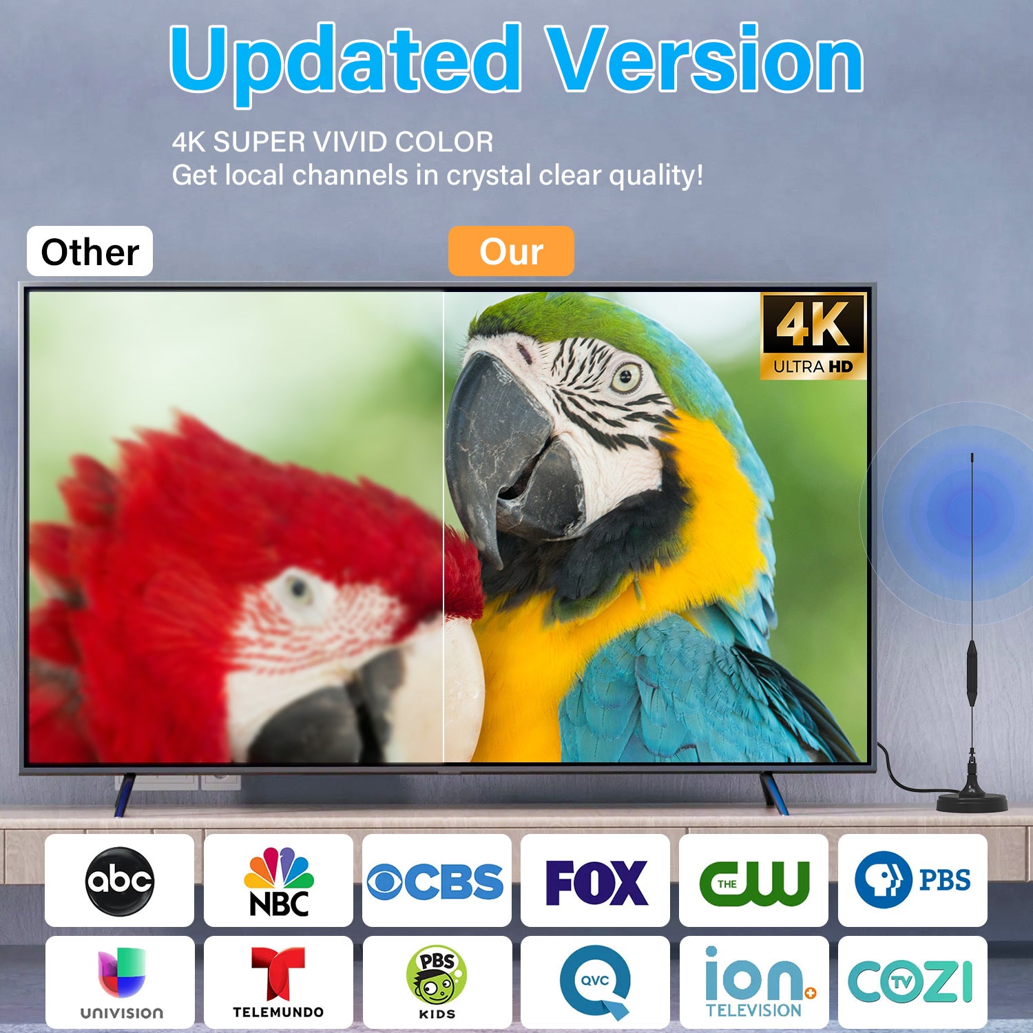 Digital TV Antenna for Smart TV - 200+ Mile
