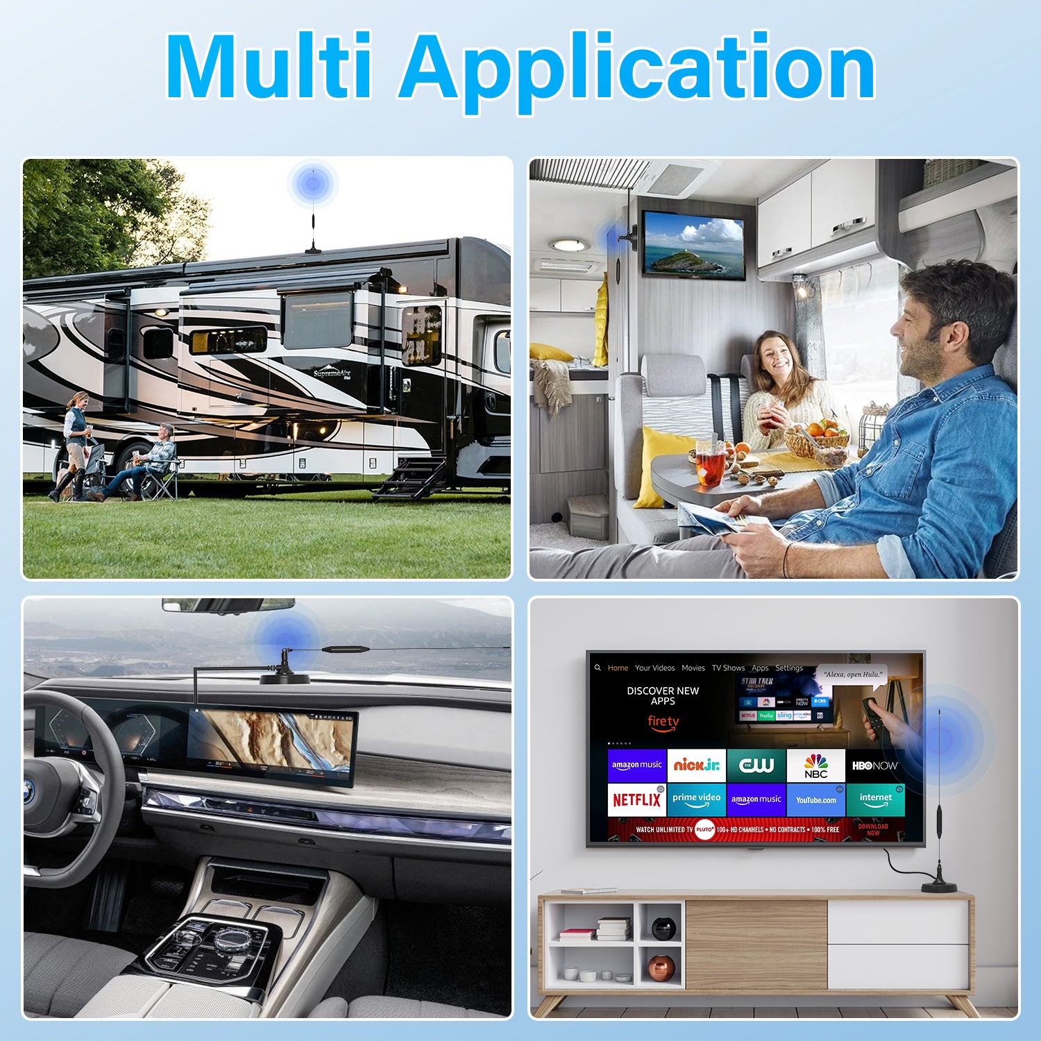 Digital TV Antenna for Smart TV - 200+ Mile