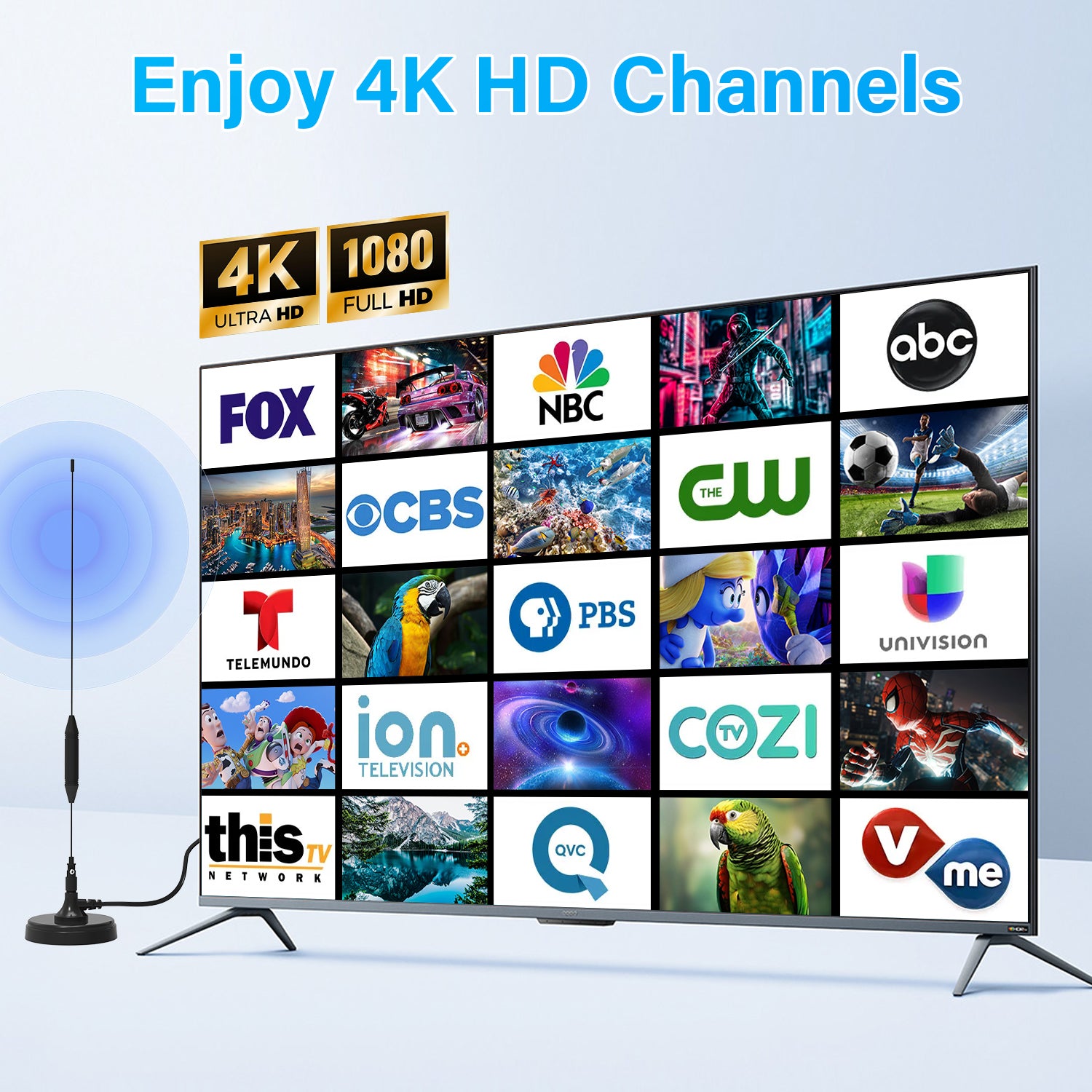 Digital TV Antenna for Smart TV - 200+ Mile