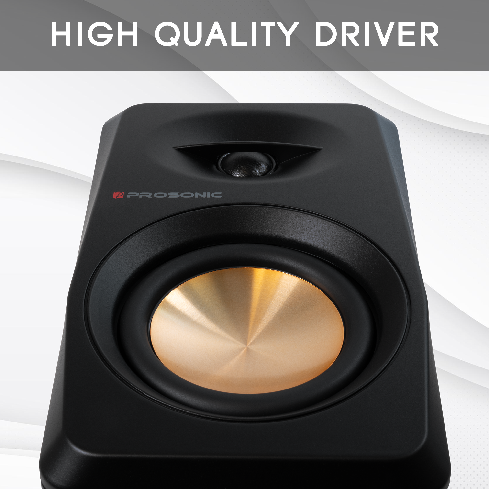 Prosonic BT30 Active Bluetooth Bookshelf Speaker - Black