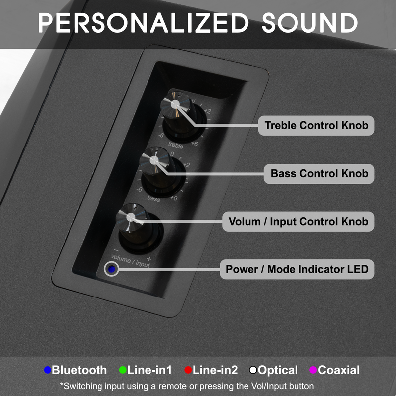 Prosonic BT30 Active Bluetooth Bookshelf Speaker - Black