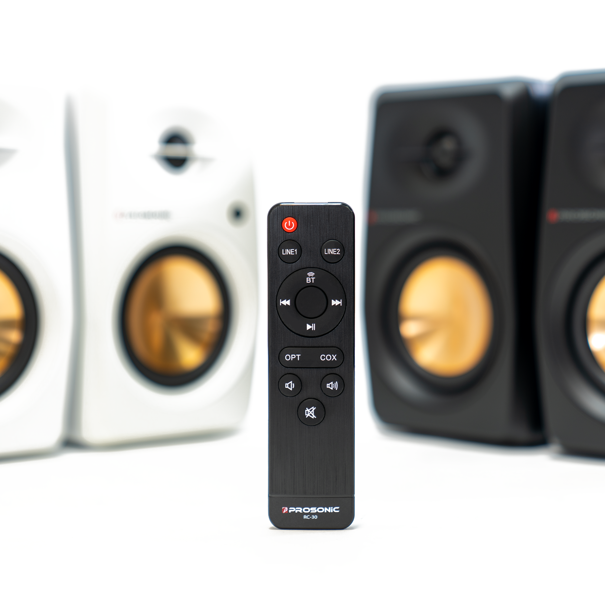 Prosonic BT30 Active Bluetooth Bookshelf Speaker - Black