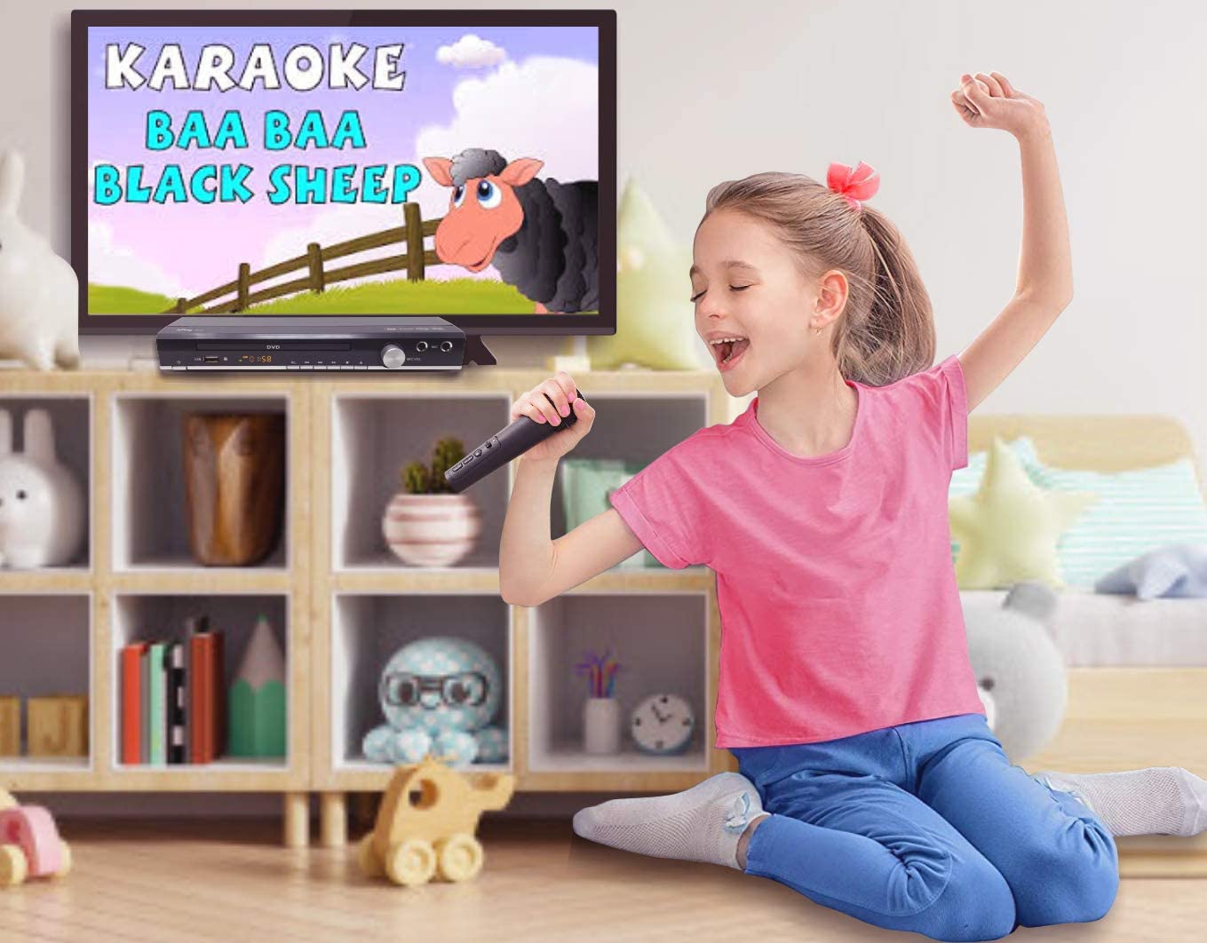 hPlay DK20 Up-Convert to 1080P DVD, CD Multimedia Player, Region Free, 2 Microphone Input
