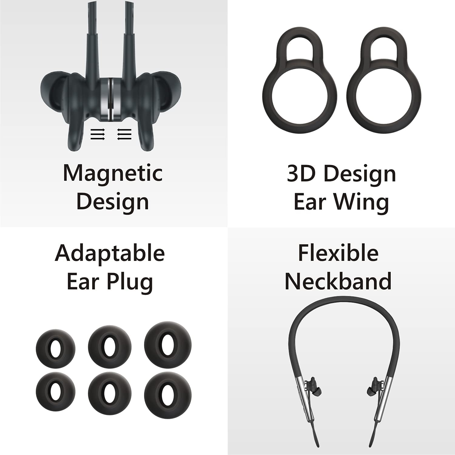 Prosonic N10 Wireless Neckband Headphones with 12mm Drivers