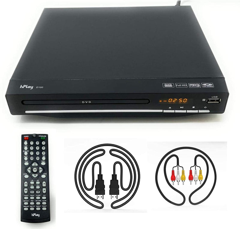 hPlay Compact Desktop DVD Media Player for TV, Region Free