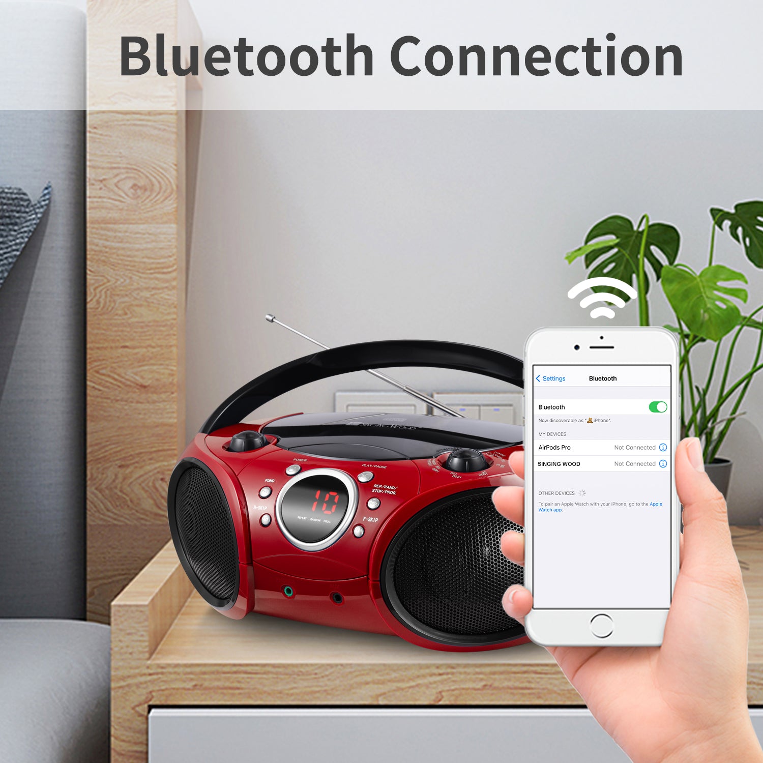 SBX030BT Boombox (Firemist Red)