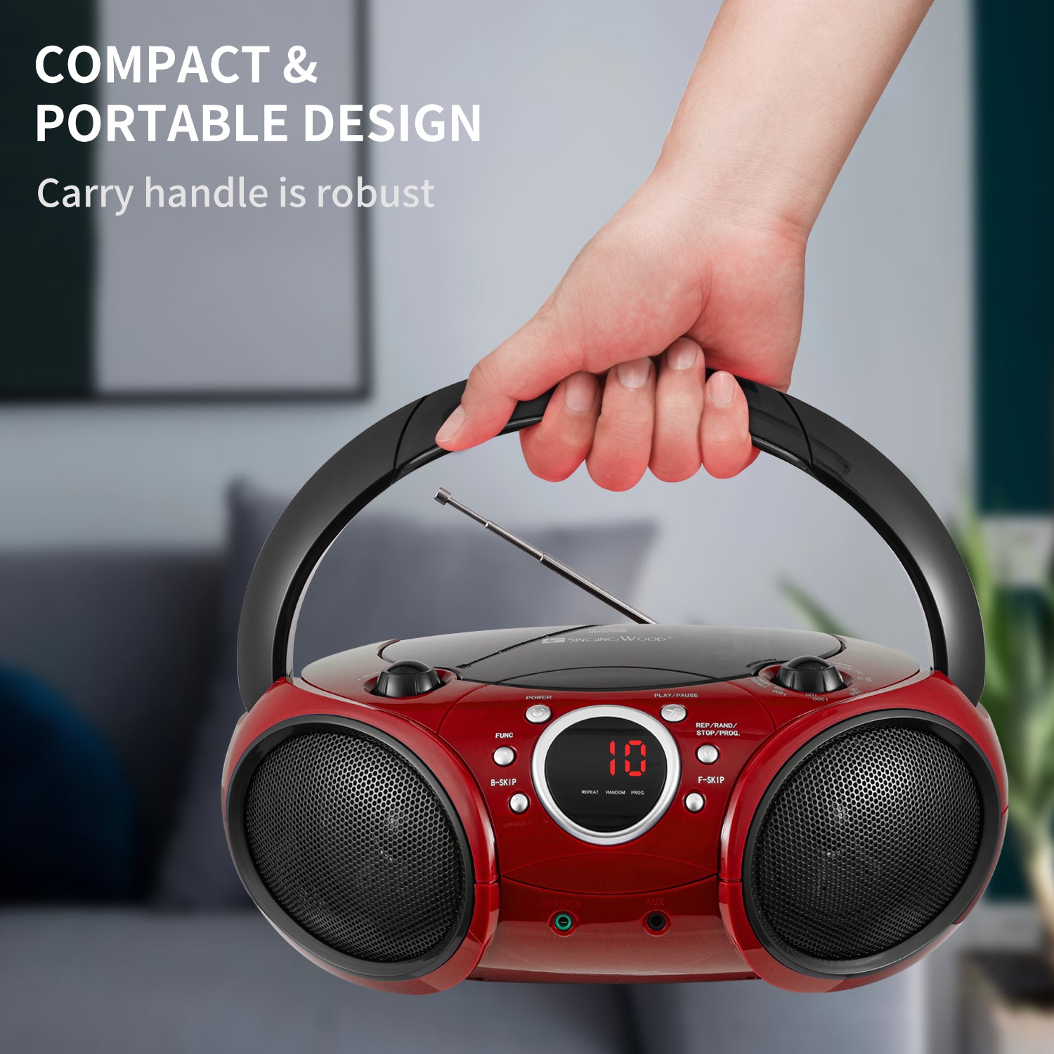 SBX030BT Boombox (Firemist Red)
