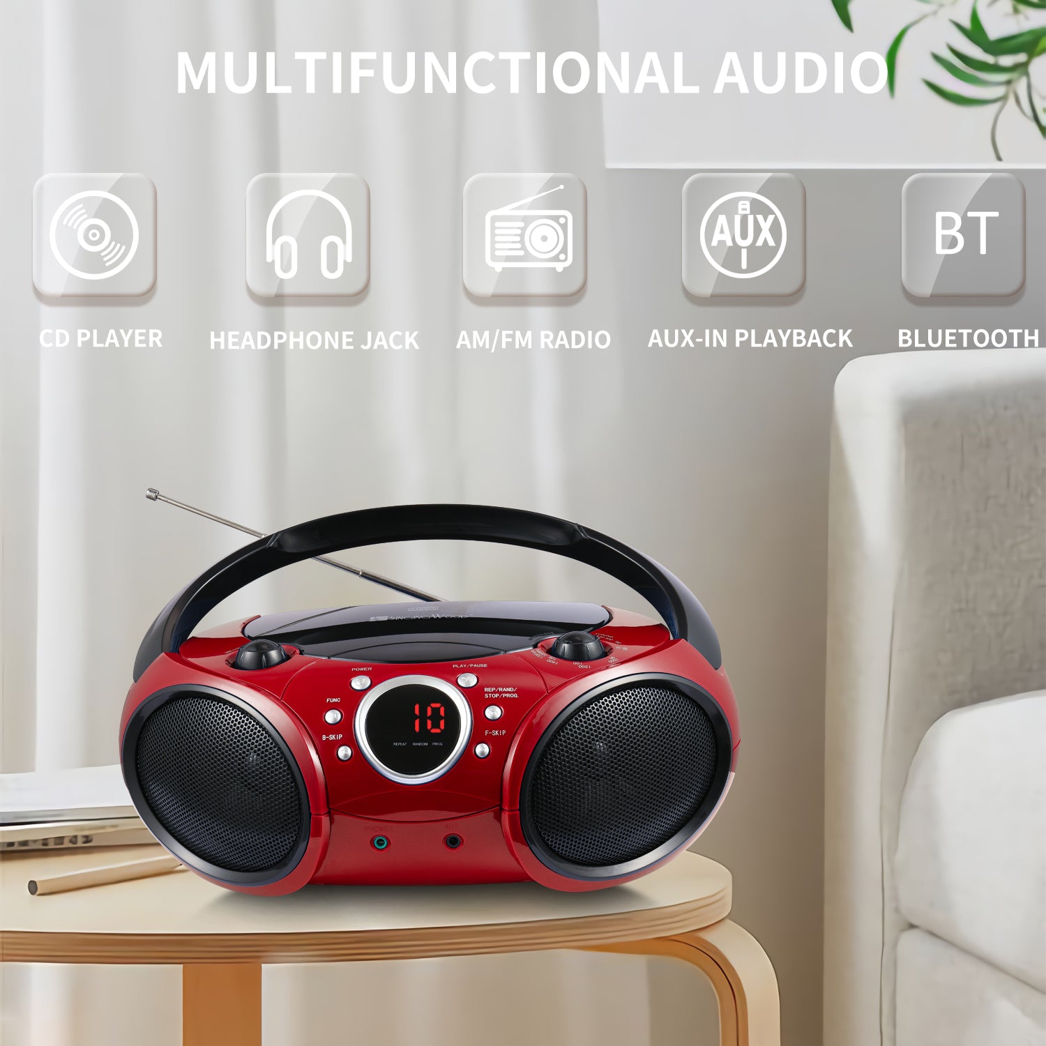 SBX030BT Boombox (Firemist Red)