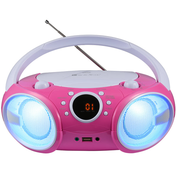 SBX030BTL Boombox w/ LED Light (Kitty Pink)