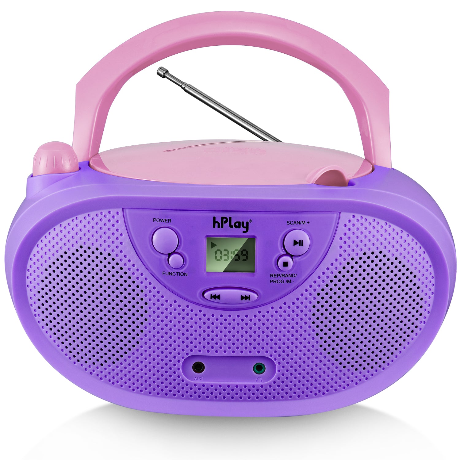 hPlay GC04 Portable CD/CD-R/CD-RW Boombox with AM FM Radio