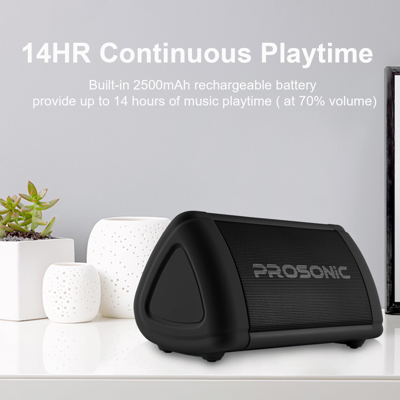 Prosonic BT3 Portable Wireless Bluetooth Speaker (Black)
