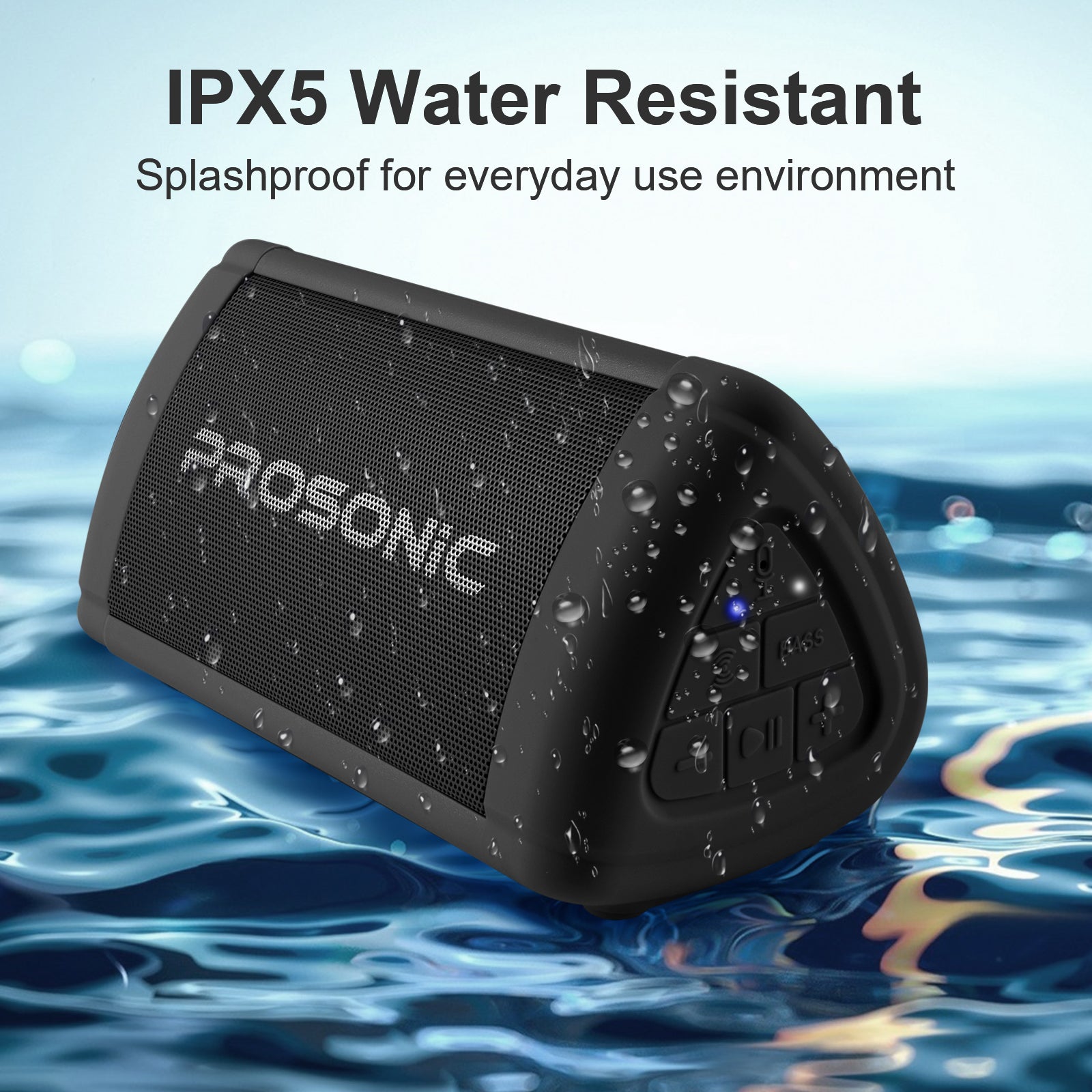 Prosonic BT3 Portable Wireless Bluetooth Speaker (Black)