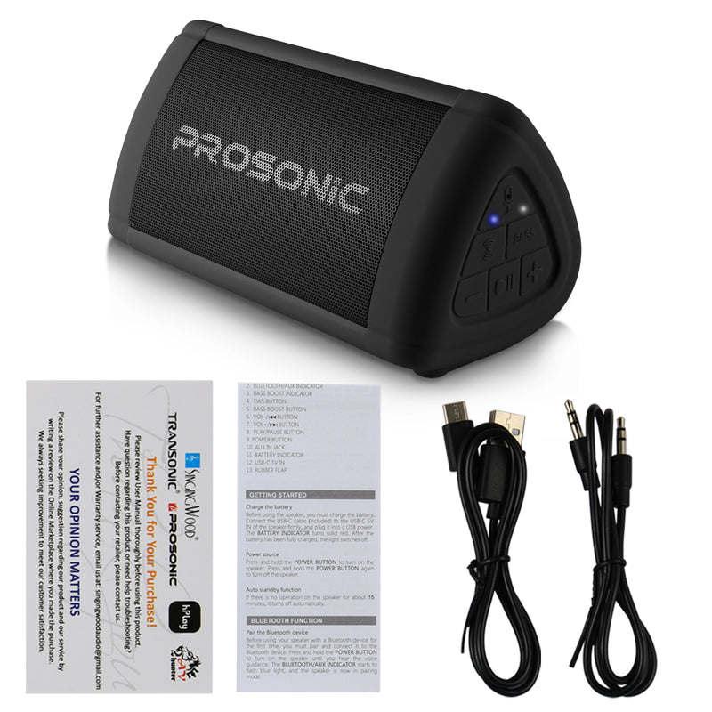 Prosonic BT3 Portable Wireless Bluetooth Speaker (Black)