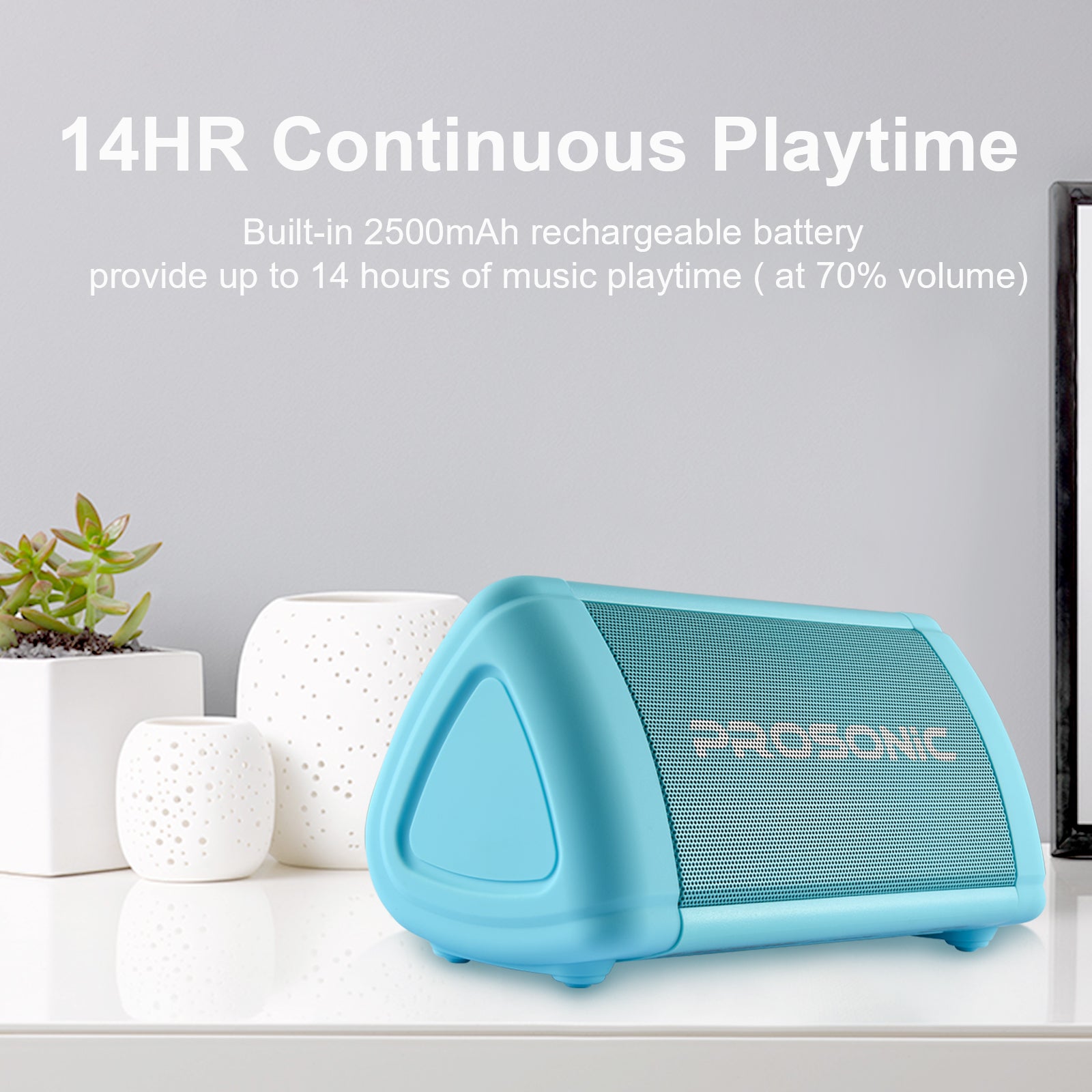 Prosonic BT3 Portable Wireless Bluetooth Speaker (Blue)