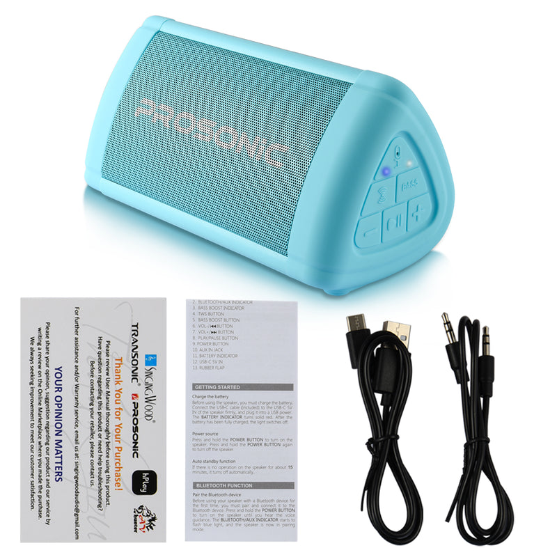 Prosonic BT3 Portable Wireless Bluetooth Speaker (Blue)