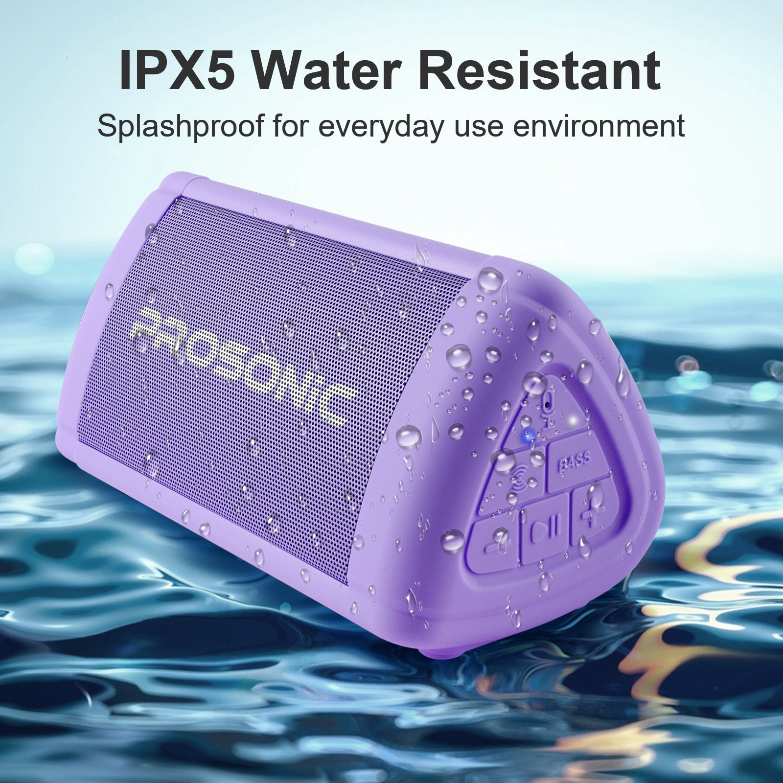 Prosonic BT3 Portable Wireless Bluetooth Speaker (Purple)