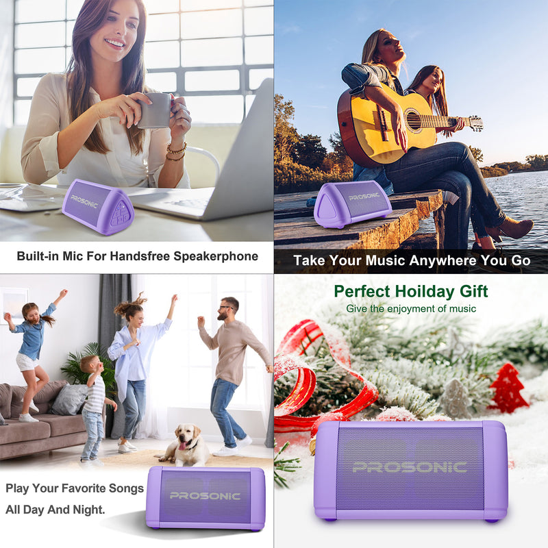 Prosonic BT3 Portable Wireless Bluetooth Speaker (Purple)